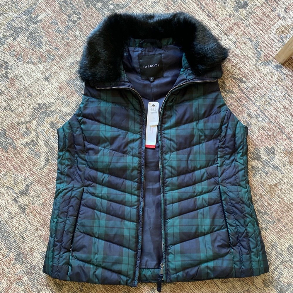 Talbots puff vest NEW